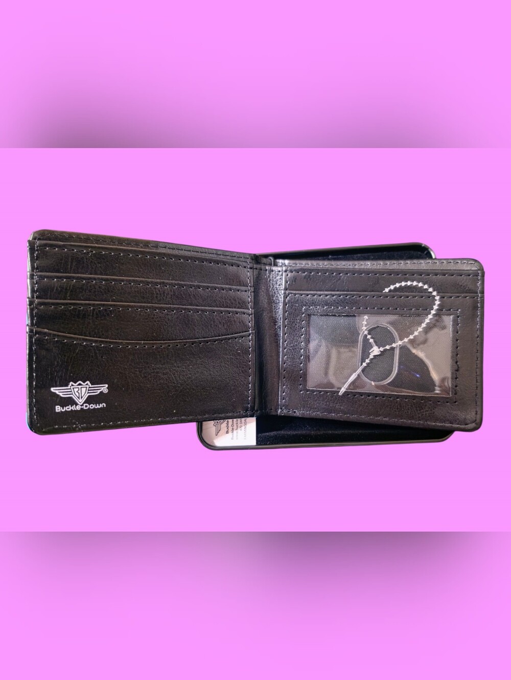 Buckle-Down Invader Zim Gir Checkerboard Bifold Wallet Checkered Wallet Black & - Picture 3 of 3